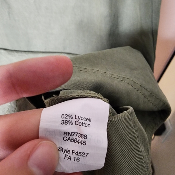 J.Crew cotton lyocell lightweight dress, sage green, khaki color - Picture 4 of 8